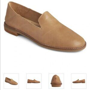 Sperry Top-Sider Seaport Levy Light Brown Tan Leather Anchor Loafers l Size 5.5